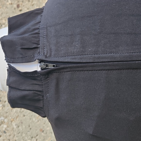 Unique Vintage Black ruffle top - Picture 8 of 16